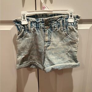 Imperial Star Blue Acid Wash Shorts